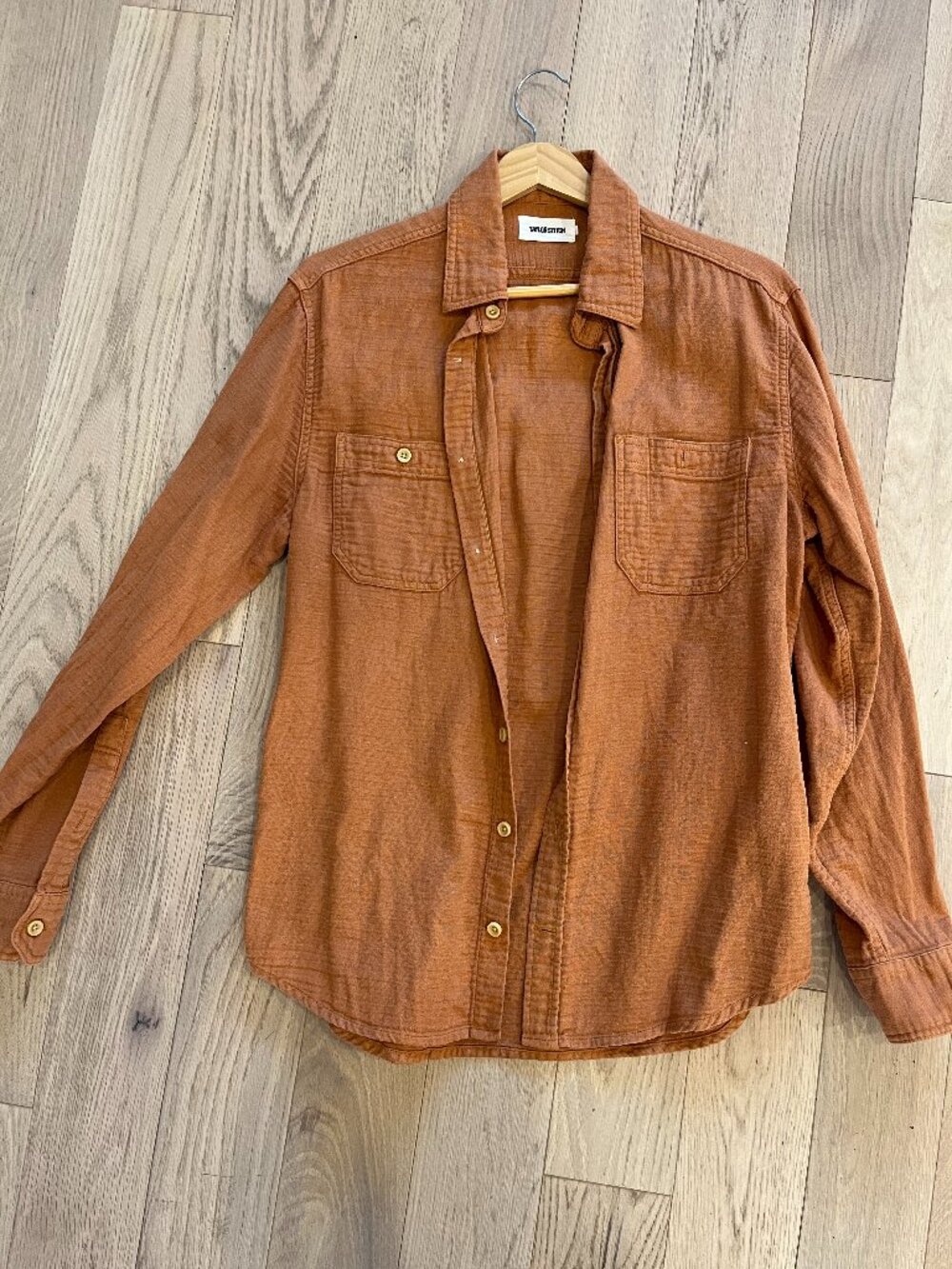 Taylor Stitch Double Gauze Shirt — Size 40 (Medium) — Rust/Terracotta — Cotton